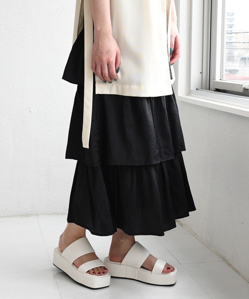 NOFALL(ノーフォール)の「プラットフォームミュールサンダル(サンダル・レディース・ブラック/ホワイト・M/S/L/LL)」の5枚目の写真