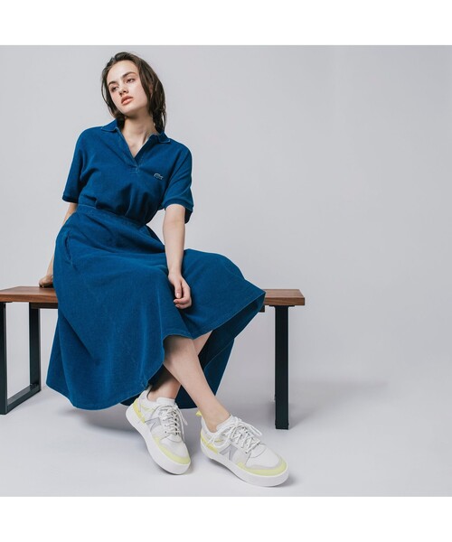 LACOSTE（ラコステ）の「ウィメンズ L002 0722 1（スニーカー・レディース・ホワイト/ネイビー/ピンク/イエロー・22.5cm/23.5cm/24.5cm/23.0cm/24.0cm）」の5枚目の写真