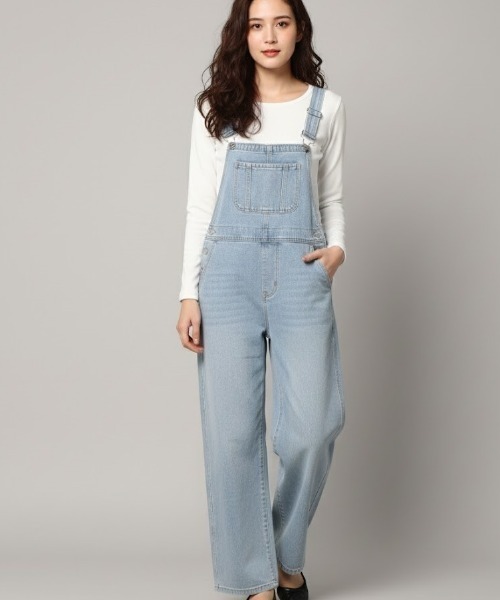 gossip!ロサンゼルス(ゴシップロサンゼルス)の「オールインワン デニムサロペット(サロペット/オーバーオール・レディース・ライトブルー/ブルー・FREE)」の14枚目の写真