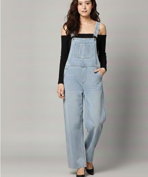 gossip!ロサンゼルス(ゴシップロサンゼルス)の「オールインワン デニムサロペット(サロペット/オーバーオール・レディース・ライトブルー/ブルー・FREE)」の15枚目の写真