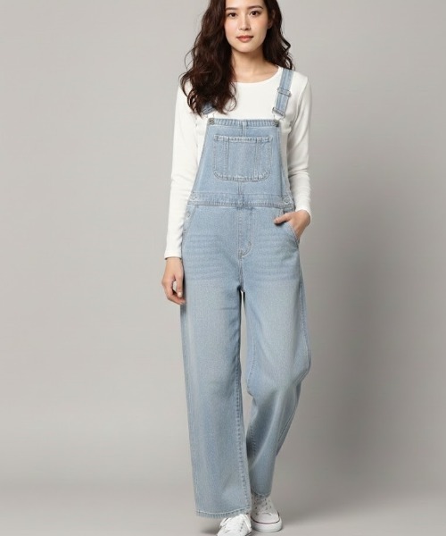 gossip!ロサンゼルス(ゴシップロサンゼルス)の「オールインワン デニムサロペット(サロペット/オーバーオール・レディース・ライトブルー/ブルー・FREE)」の13枚目の写真