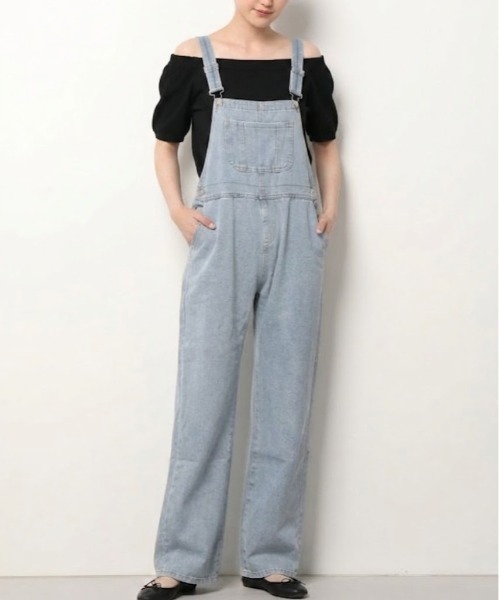 gossip!ロサンゼルス(ゴシップロサンゼルス)の「オールインワン デニムサロペット(サロペット/オーバーオール・レディース・ライトブルー/ブルー・FREE)」の17枚目の写真
