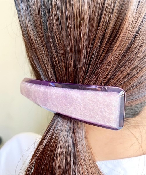 tone(トーン)の「【KuKuLu TOKYO】two acrylic plates バレッタ(バレッタ/ヘアクリップ・レディース・ブラウン系その他/グリーン系その他/パープル系その他/イエロー系その他・FREE)」の4枚目の写真