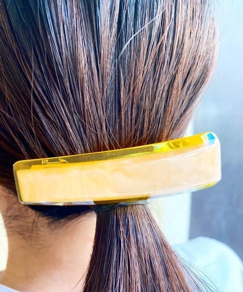 tone(トーン)の「【KuKuLu TOKYO】two acrylic plates バレッタ(バレッタ/ヘアクリップ・レディース・ブラウン系その他/グリーン系その他/パープル系その他/イエロー系その他・FREE)」の1枚目の写真