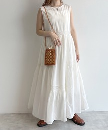 w closet | レースノースリギャザーワンピース(ワンピース)