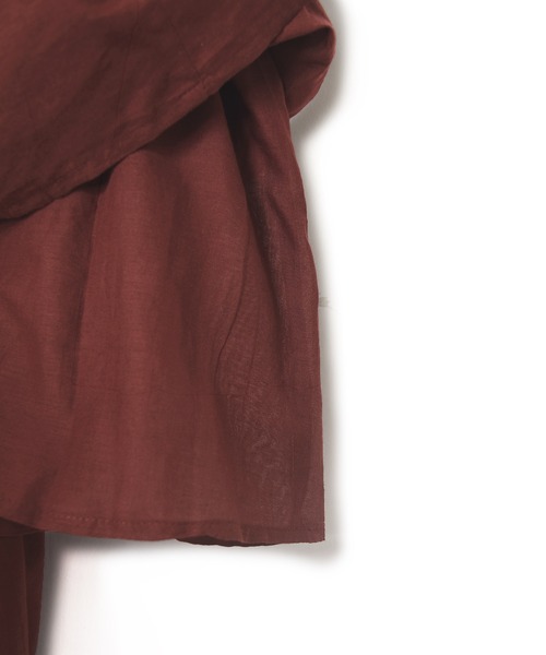 w closet（ダブルクローゼット）の「レースノースリギャザーワンピース（ワンピース・レディース・オフホワイト/グリーン/ブラウン系その他・FREE）」の6枚目の写真