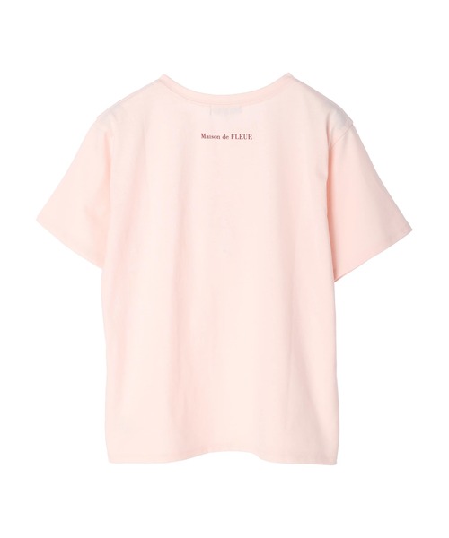 Maison de FLEUR（メゾンドフルール）の「Minnie&Figaro/Tシャツ（Tシャツ/カットソー・レディース・ホワイト/ピンク・FREE）」の7枚目の写真