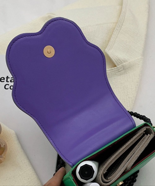 aimoha（アイモハ）の「花形ミニショルダーバッグ（ハンドバッグ・レディース・ブラック/パープル/イエロー/オレンジ/ブルー・FREE）」の19枚目の写真