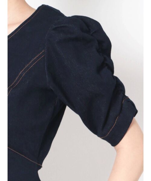 RESEXXY(リゼクシー)の「ステッチデザインミニワンピース(ワンピース・レディース・ブラック/インディゴブルー/ブラウン・FREE)」の15枚目の写真