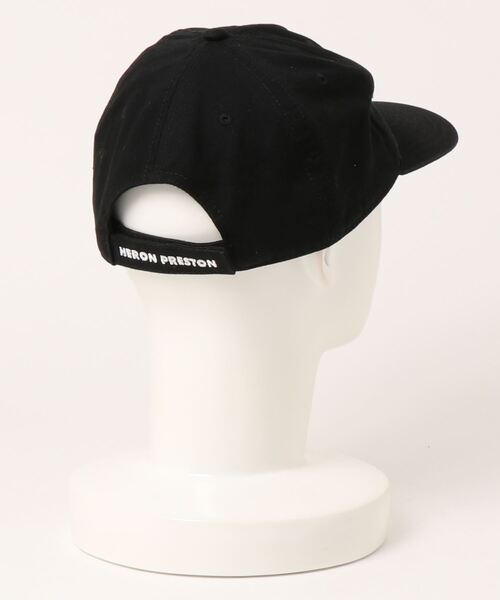 HERON PRESTON（ヘロンプレストン）の「HERON PRESTON/ヘロンプレストン/HERON EMBOIDERY BASEBALL CAP(HMLR21-071)（キャップ・メンズ・ブラック・FREE）」の2枚目の写真