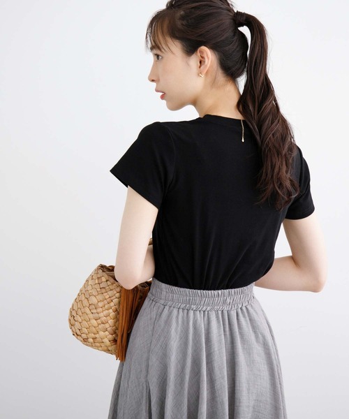 fifth(フィフス)の「ベーシックコンパクトTシャツ(Tシャツ/カットソー・レディース・ホワイト/ブラック/ライトグリーン/ラベンダー・M)」の18枚目の写真