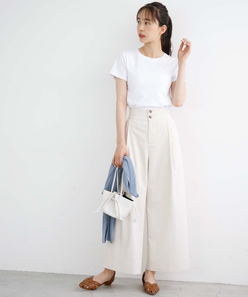 fifth(フィフス)の「ベーシックコンパクトTシャツ(Tシャツ/カットソー・レディース・ホワイト/ブラック/ライトグリーン/ラベンダー・M)」の9枚目の写真