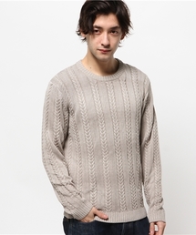 417 EDIFICE | ◇7Gメランジケーブル クルーネックロングスリーブ(ニット/セーター)