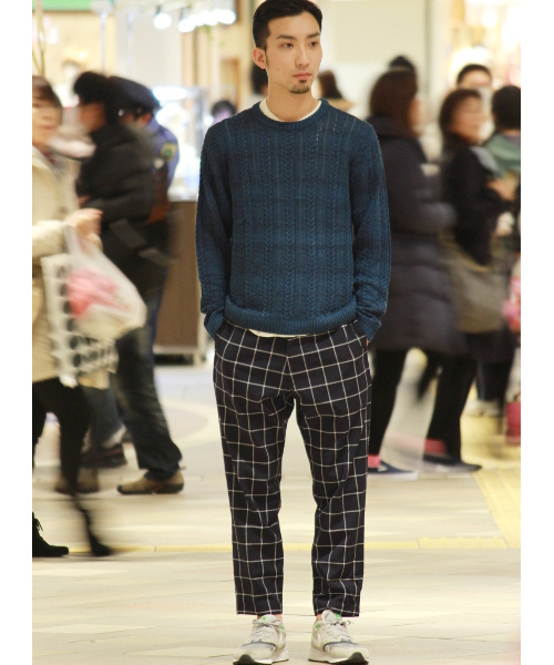 417 EDIFICE（フォーワンセブンエディフィス）の「◇7Gメランジケーブル クルーネックロングスリーブ（ニット/セーター・メンズ・カーキ/グレー/ネイビー・MEDIUM/LARGE/SMALL）」の11枚目の写真