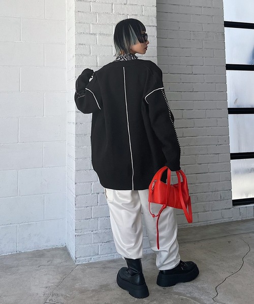 PAGEBOY（ページボーイ）の「WヤーンアソートVネックカーディガン（カーディガン/ボレロ・レディース・ブラック系その他/ブラウン系その他/ブラック/モカ/オフホワイト・FREE）」の22枚目の写真