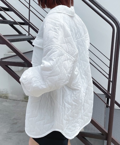 PAGEBOY（ページボーイ）の「ライトキルティングシャツジャケット（ダウンジャケット/コート・レディース・オフホワイト/ブラック・FREE）」の16枚目の写真