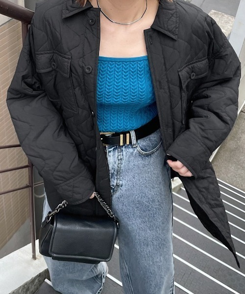 PAGEBOY（ページボーイ）の「ライトキルティングシャツジャケット（ダウンジャケット/コート・レディース・オフホワイト/ブラック・FREE）」の19枚目の写真