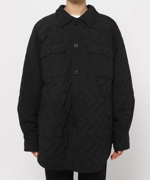 PAGEBOY（ページボーイ）の「ライトキルティングシャツジャケット（ダウンジャケット/コート・レディース・オフホワイト/ブラック・FREE）」の11枚目の写真