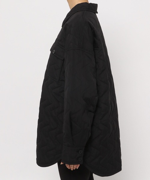 PAGEBOY（ページボーイ）の「ライトキルティングシャツジャケット（ダウンジャケット/コート・レディース・オフホワイト/ブラック・FREE）」の6枚目の写真