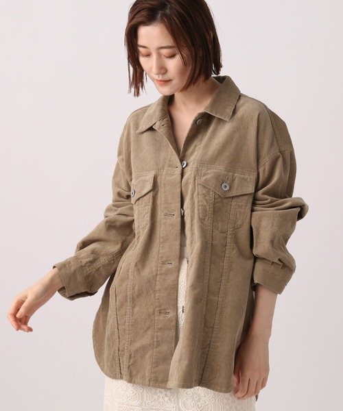 A part by（アパートバイ）の「デニム&コールシャケット　350736（デニムジャケット・レディース・ブルー/その他・FREE）」の2枚目の写真