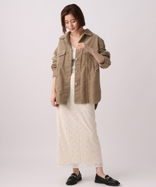 A part by（アパートバイ）の「デニム&コールシャケット　350736（デニムジャケット・レディース・ブルー/その他・FREE）」の3枚目の写真