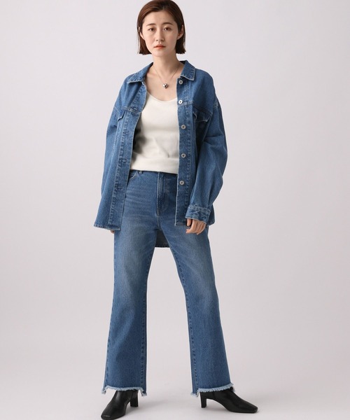 A part by（アパートバイ）の「デニム&コールシャケット　350736（デニムジャケット・レディース・ブルー/その他・FREE）」の7枚目の写真