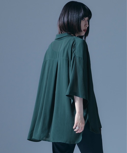 Ellno Loset（エルノロゼット）の「シアールーズシャツ（シャツ/ブラウス・メンズ・ブラック/ダークグリーン・MEDIUM/LARGE）」の17枚目の写真