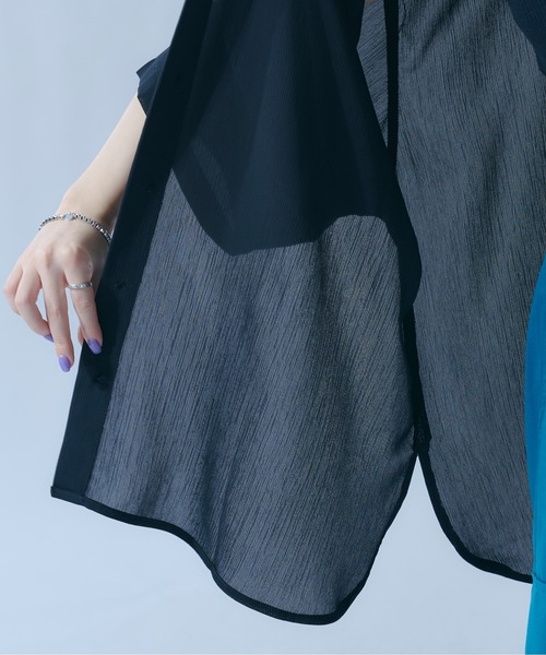 Ellno Loset（エルノロゼット）の「シアールーズシャツ（シャツ/ブラウス・メンズ・ブラック/ダークグリーン・MEDIUM/LARGE）」の22枚目の写真