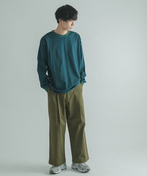 FORK&SPOON（フォークアンドスプーン）の「FORK&SPOON　ワンタックチノパンツ（チノパンツ・メンズ・オレンジ系その他/ホワイト系その他/グリーン系その他/チャコールグレー/ブラック・5/4）」の11枚目の写真