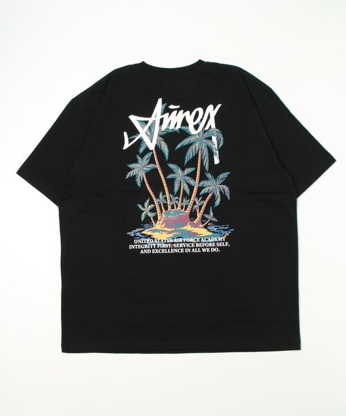 AVIREX（アヴィレックス）の「【直営店限定】パーム ツリー Tシャツ / S/S PALM TREE T-SHIRT / アヴィレックス / AVIREX（Tシャツ/カットソー・メンズ・ホワイト/ブラック・M/2XL/L/XL）」の3枚目の写真