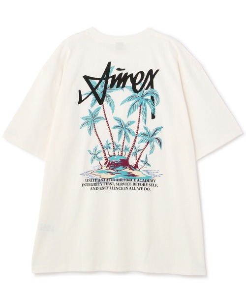 AVIREX（アヴィレックス）の「【直営店限定】パーム ツリー Tシャツ / S/S PALM TREE T-SHIRT / アヴィレックス / AVIREX（Tシャツ/カットソー・メンズ・ホワイト/ブラック・M/2XL/L/XL）」の2枚目の写真