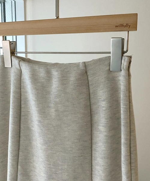 WILLFULLY（ウィルフリー）の「AW cut hem sweat depth flare SK（スカート・レディース・ヘザーグレー/オートミール・FREE）」の3枚目の写真