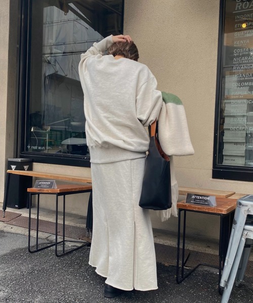 WILLFULLY（ウィルフリー）の「AW cut hem sweat depth flare SK（スカート・レディース・ヘザーグレー/オートミール・FREE）」の10枚目の写真