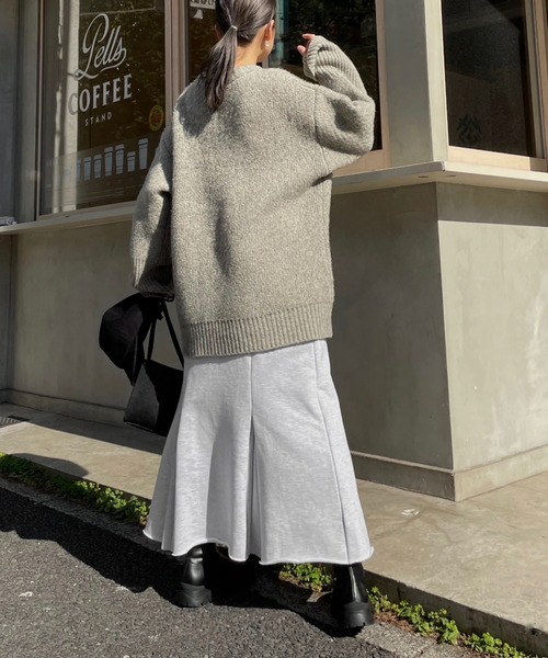 WILLFULLY（ウィルフリー）の「AW cut hem sweat depth flare SK（スカート・レディース・ヘザーグレー/オートミール・FREE）」の21枚目の写真