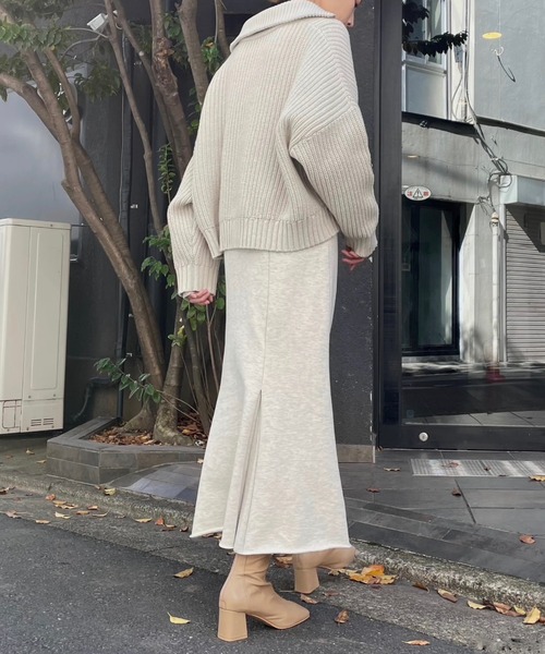 WILLFULLY（ウィルフリー）の「AW cut hem sweat depth flare SK（スカート・レディース・ヘザーグレー/オートミール・FREE）」の20枚目の写真