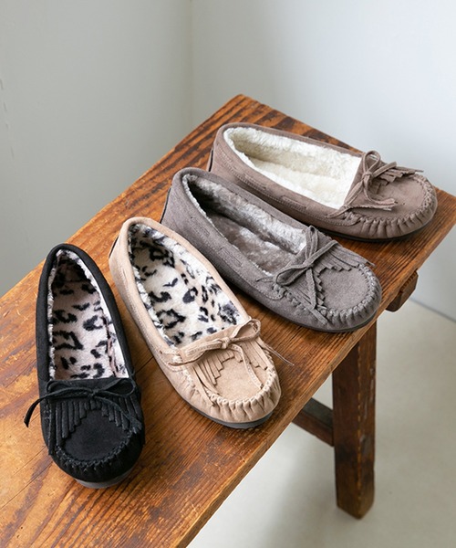 mooimooi（モーイモーイ）の「撥水 フリンジモカシンシューズ（モカシン/デッキシューズ・レディース・グレイッシュベージュ/チャコールグレー/ブラック系その他/ベージュ系/ブラック系その他2/ベージュ系その他/カーキ/キャメル・XS/S/M/L/LL/3L/4L）」の21枚目の写真