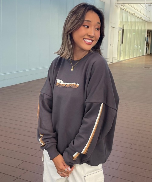 ROXY(ロキシー)の「【ZOZO限定アイテム】SLEEVE LINE PULLOVER/ロキシースウェットトレーナー(スウェット・レディース・ブラック/ブラウン/ホワイト・FREE)」の19枚目の写真