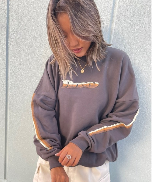 トレーナー スウェット 「ZOZO限定アイテム」SATURN WAVES/ロキシーハーフジップスウェットトレーナー レディース ROXY トレーナー スウェット 「ZOZO限定アイテム」SATURN WAVES