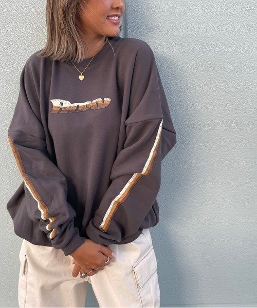 ROXY(ロキシー)の「【ZOZO限定アイテム】SLEEVE LINE PULLOVER/ロキシースウェットトレーナー(スウェット・レディース・ブラック/ブラウン/ホワイト・FREE)」の21枚目の写真
