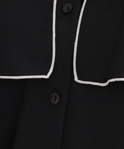 Cutie Blonde（キューティーブロンド）の「◆フリルカラーブラウス（シャツ/ブラウス・レディース・ブラック/パープル系4/ホワイト系・02/03）」の11枚目の写真