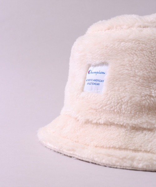Champion(チャンピオン)の「(LF)【Champion】チケットネーム ボア フリース バケットハット(ハット・レディース・ブラック/グレー/ベージュ/オフホワイト・ONE SIZE)」の6枚目の写真