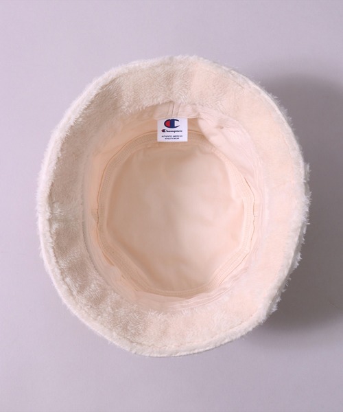 Champion(チャンピオン)の「(LF)【Champion】チケットネーム ボア フリース バケットハット(ハット・レディース・ブラック/グレー/ベージュ/オフホワイト・ONE SIZE)」の8枚目の写真