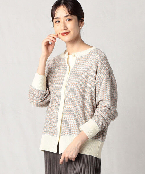 Comme　Ca　Mature（コムサマチュア）の「２ＷＡＹ　カーディガン（カーディガン/ボレロ・レディース・ブラック/オフホワイト/ネイビー・FREE）」の2枚目の写真