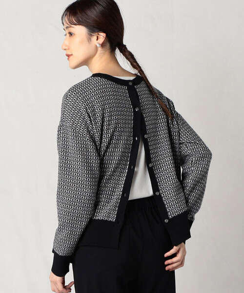 Comme　Ca　Mature（コムサマチュア）の「２ＷＡＹ　カーディガン（カーディガン/ボレロ・レディース・ブラック/オフホワイト/ネイビー・FREE）」の3枚目の写真