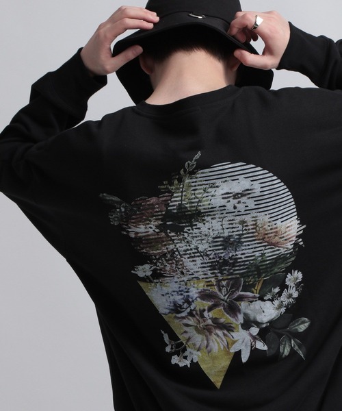 HARE（ハレ）の「バックコラージュプリントスウェット(HARE)（スウェット・メンズ・ブラック/オフホワイト/ブルー・SMALL/MEDIUM）」の2枚目の写真