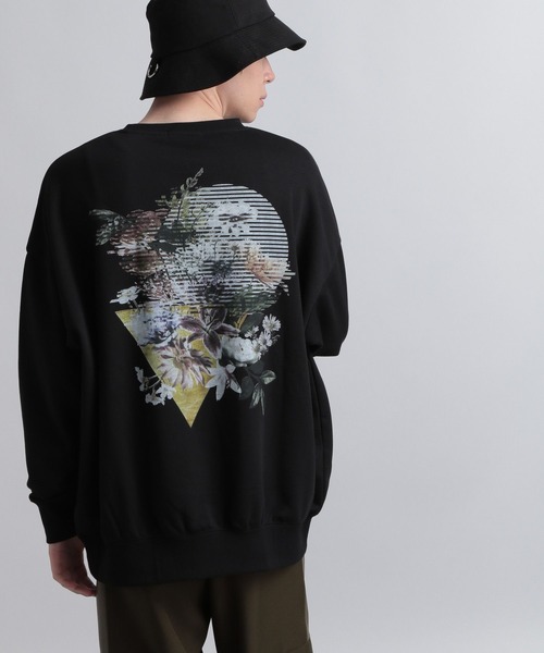 HARE（ハレ）の「バックコラージュプリントスウェット(HARE)（スウェット・メンズ・ブラック/オフホワイト/ブルー・SMALL/MEDIUM）」の7枚目の写真