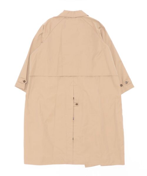 GRANDMA MAMA DAUGHTER（グランマママドーター）の「∴【 GRANDMA MAMA DAUGHTER / グランマ ママ ドーター 】ROUND COLLAR LONG COAT ラウンドカラー ロングコート GJ2232361 KTC（ステンカラーコート・レディース・ネイビー/ベージュ・1）」の3枚目の写真