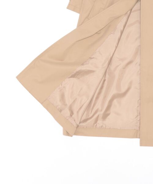 GRANDMA MAMA DAUGHTER（グランマママドーター）の「∴【 GRANDMA MAMA DAUGHTER / グランマ ママ ドーター 】ROUND COLLAR LONG COAT ラウンドカラー ロングコート GJ2232361 KTC（ステンカラーコート・レディース・ネイビー/ベージュ・1）」の4枚目の写真