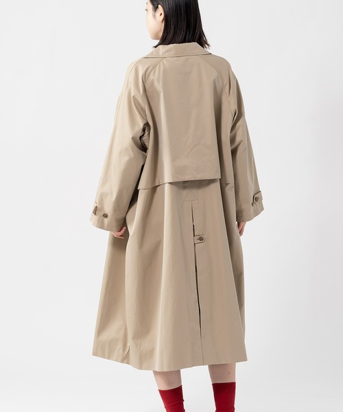 GRANDMA MAMA DAUGHTER（グランマママドーター）の「∴【 GRANDMA MAMA DAUGHTER / グランマ ママ ドーター 】ROUND COLLAR LONG COAT ラウンドカラー ロングコート GJ2232361 KTC（ステンカラーコート・レディース・ネイビー/ベージュ・1）」の8枚目の写真