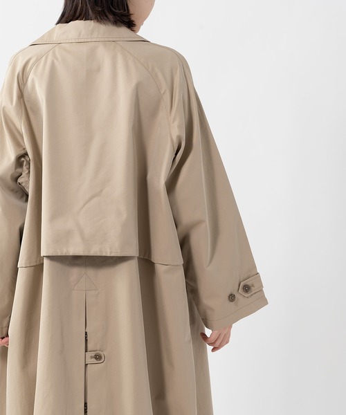 GRANDMA MAMA DAUGHTER（グランマママドーター）の「∴【 GRANDMA MAMA DAUGHTER / グランマ ママ ドーター 】ROUND COLLAR LONG COAT ラウンドカラー ロングコート GJ2232361 KTC（ステンカラーコート・レディース・ネイビー/ベージュ・1）」の9枚目の写真